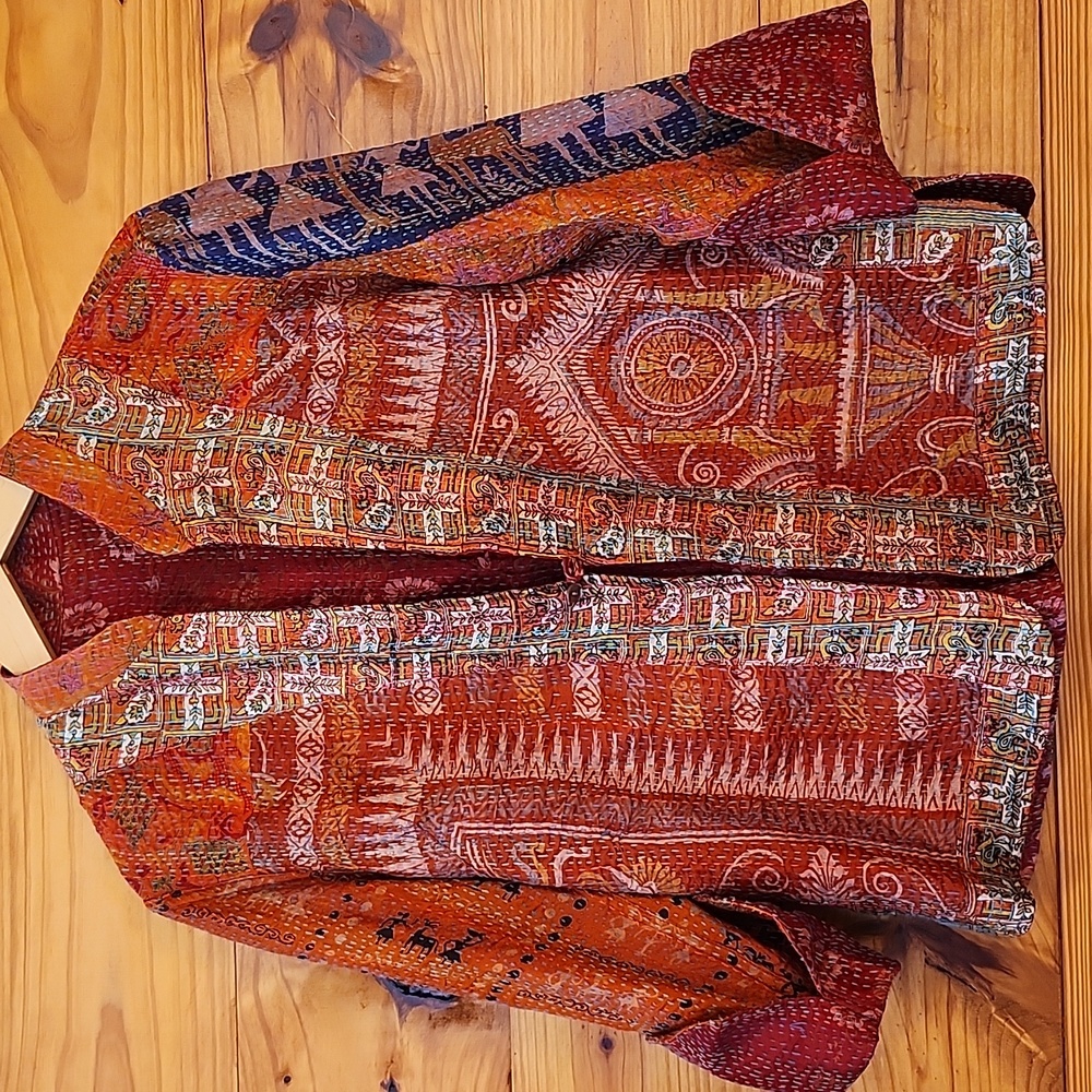 Kantha Patterned Boho Artisan Made Lightweight Sp… - image 8